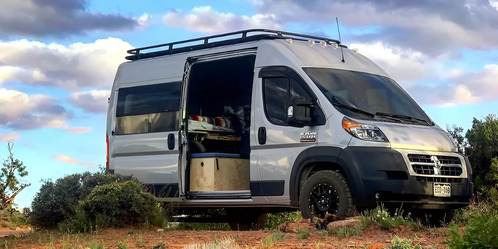 Promaster van in the wilderness.