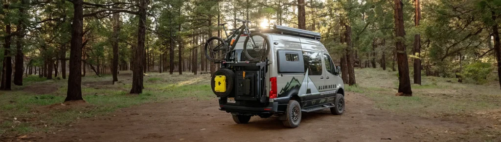 Sprinter van with Aluminess Products.