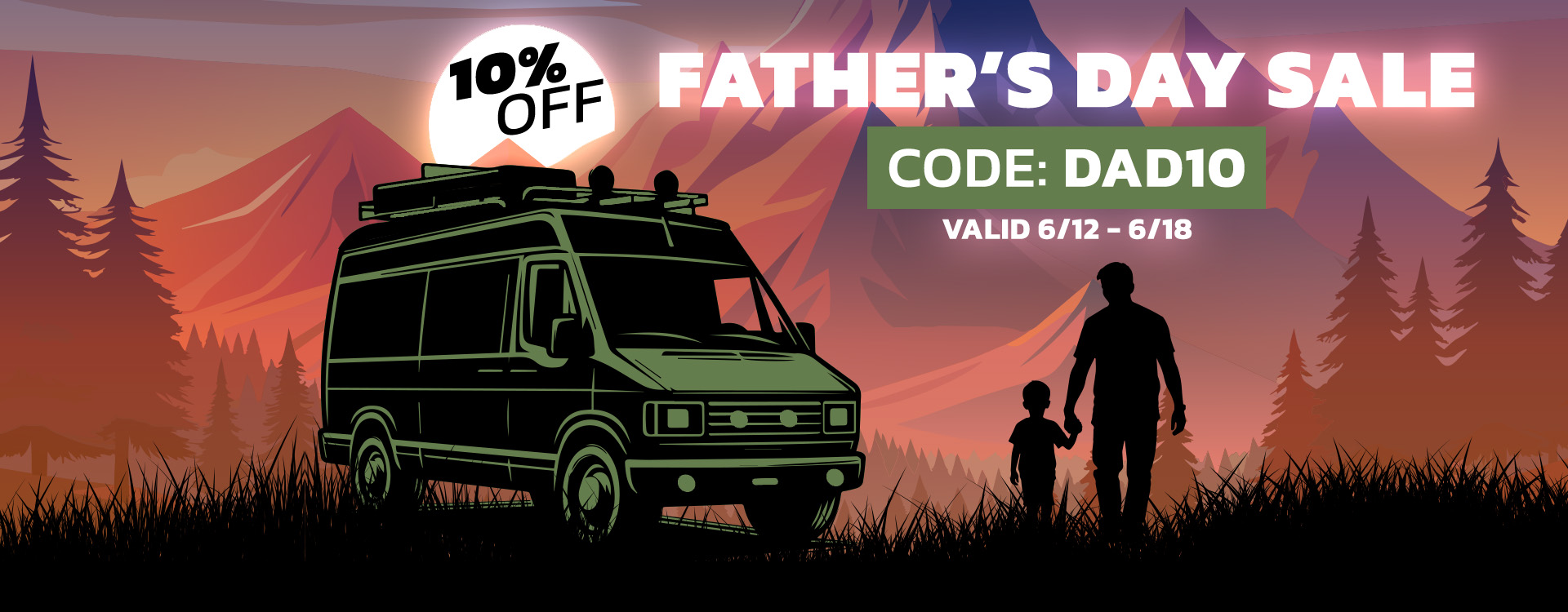 Father's day promo hero slide.